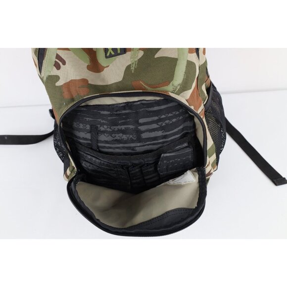 Vintage Roxy Surfing Distressed Spell Out Camouflage Backpack Book Bag Nylon main image 7